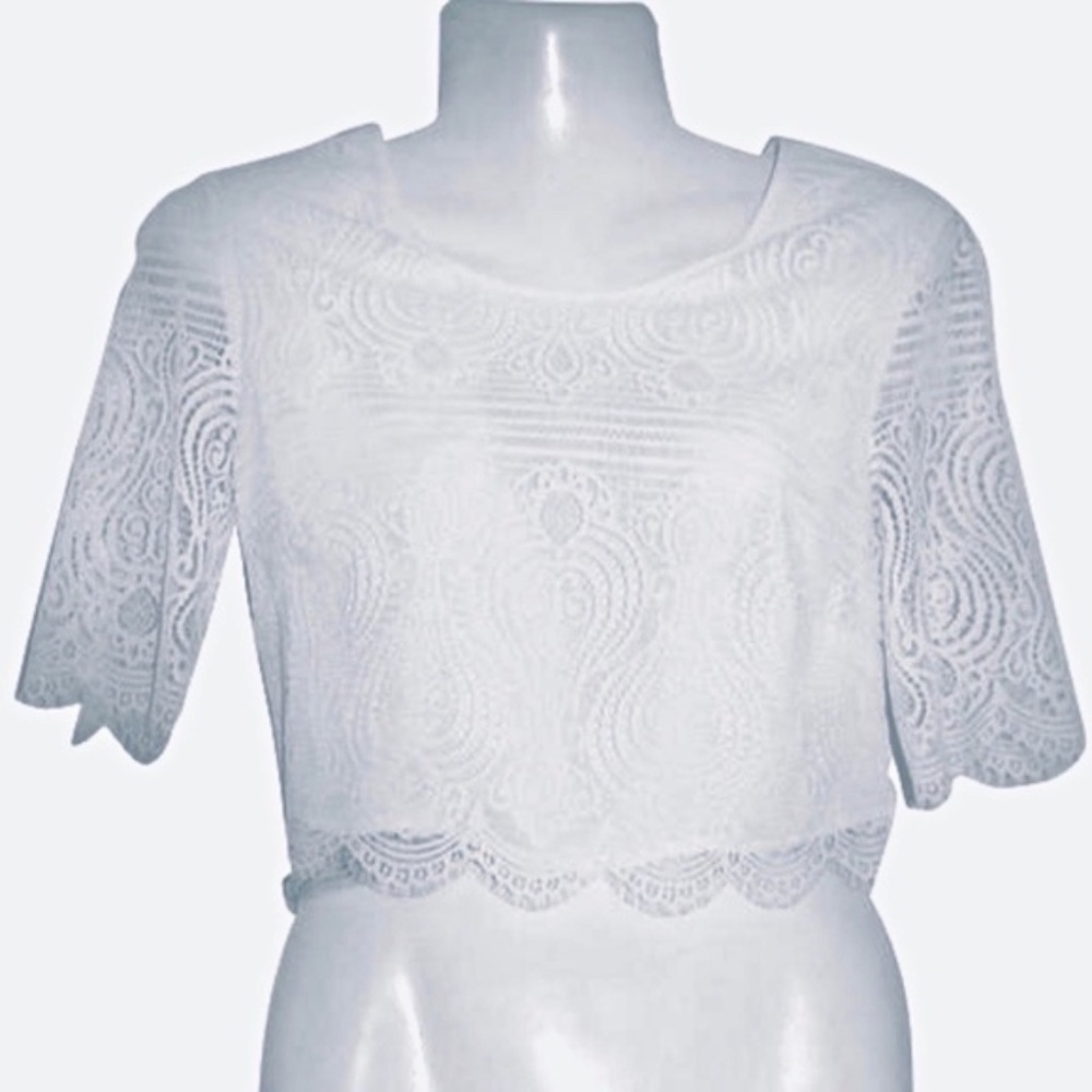 Bebe Womens Lace Knit Top Size Xs